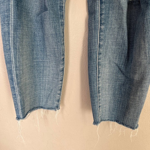 L'AGENCE El Matador French Slim Light Wash Raw Hem Jeans Glacier Size 29 Blue - Picture 7 of 11